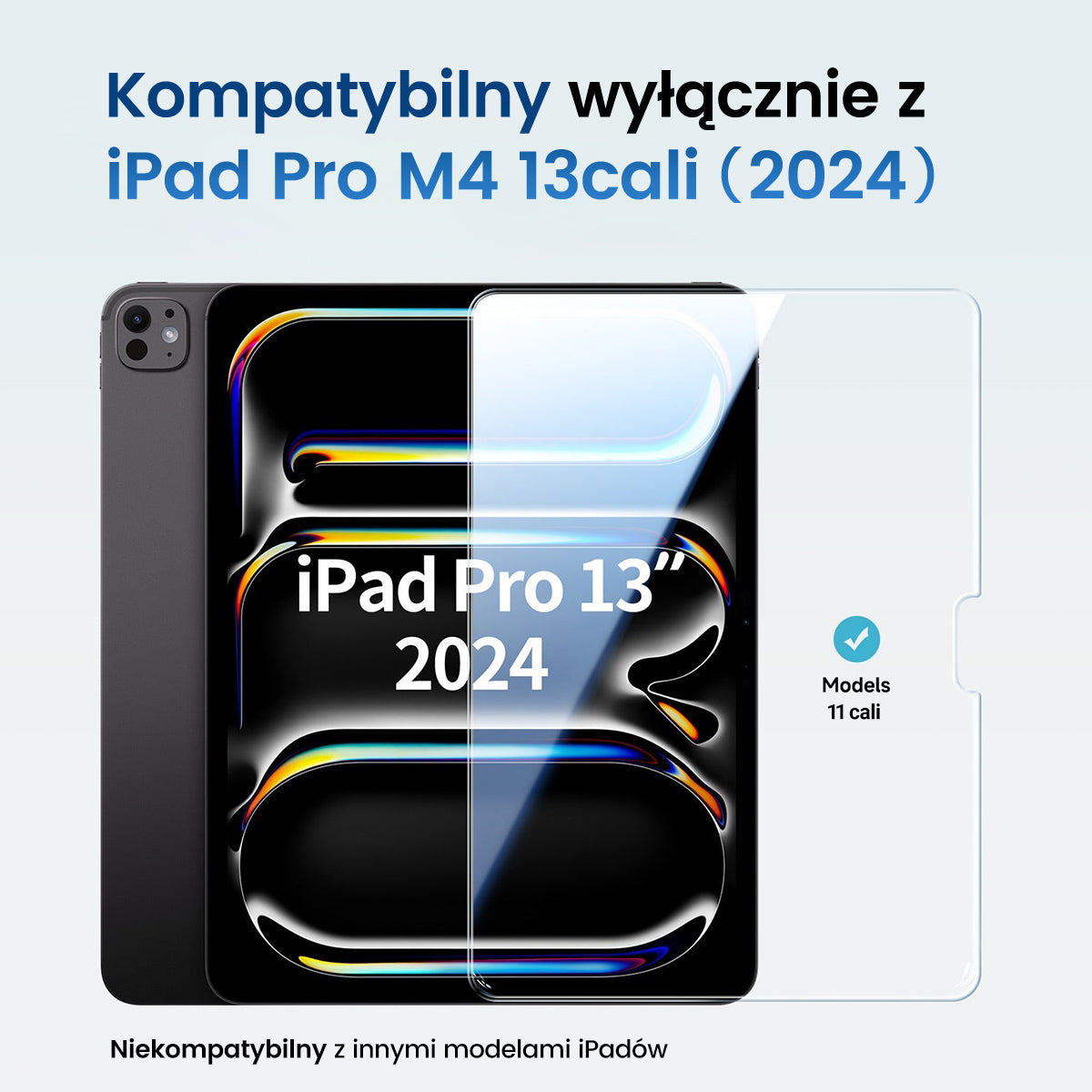 MAGIC JONE Osłona ekranu do iPada Folia ze szkła hartowanego Kompatybilna z etui i Apple Pencil