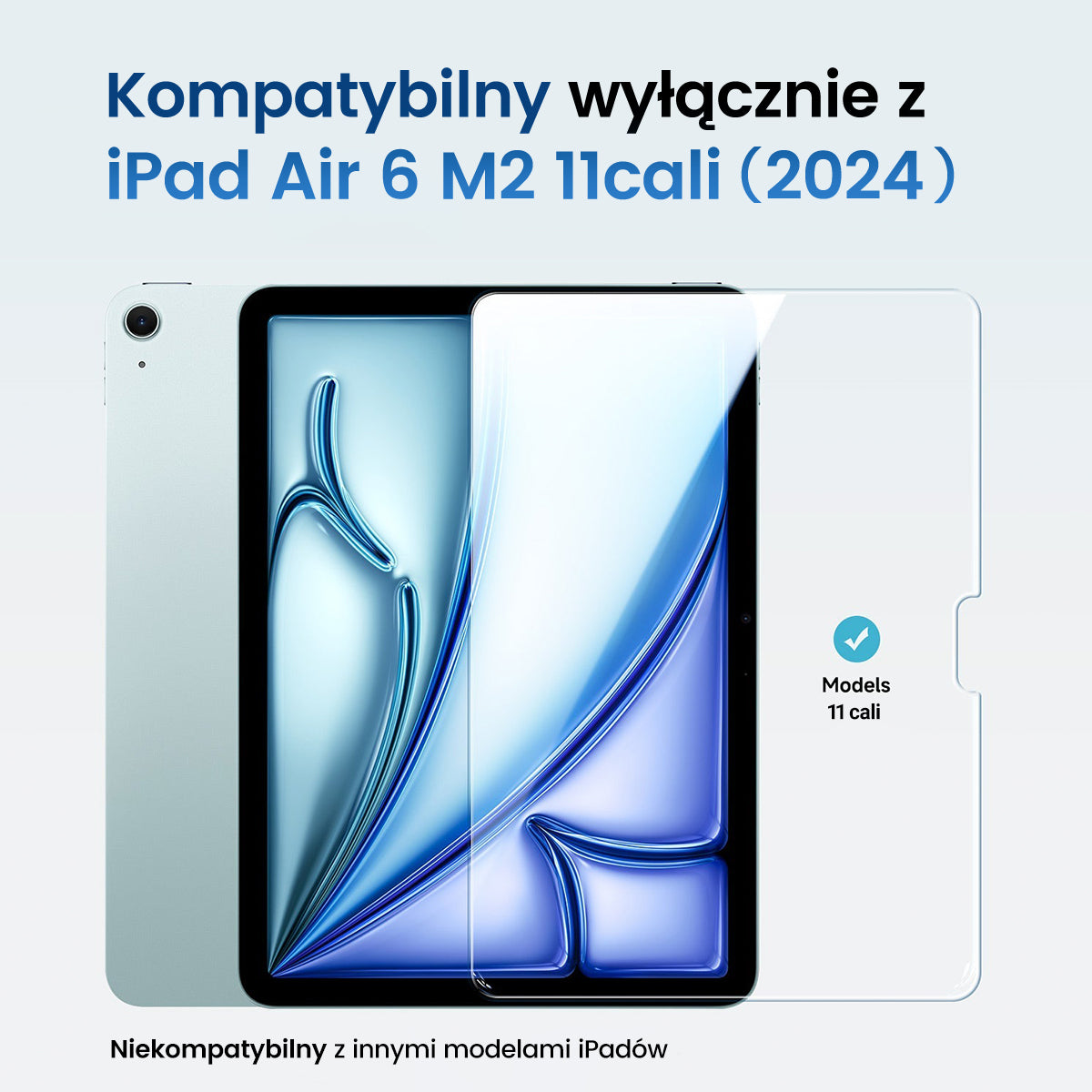 MAGIC JONE Osłona ekranu do iPada Folia ze szkła hartowanego Kompatybilna z etui i Apple Pencil
