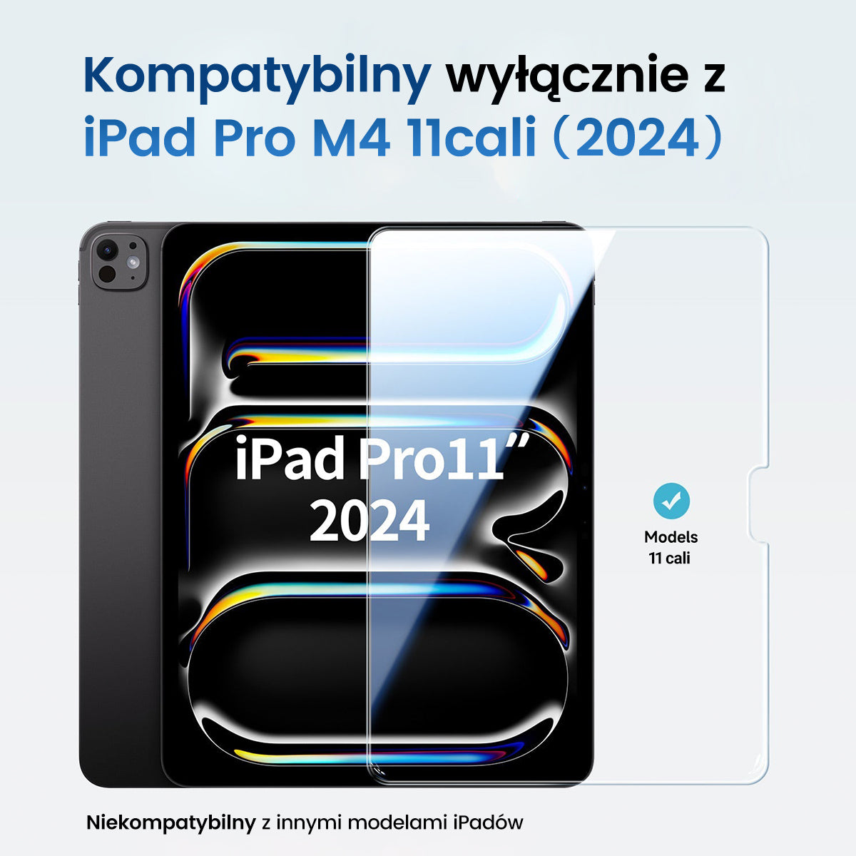 MAGIC JONE Osłona ekranu do iPada Folia ze szkła hartowanego Kompatybilna z etui i Apple Pencil