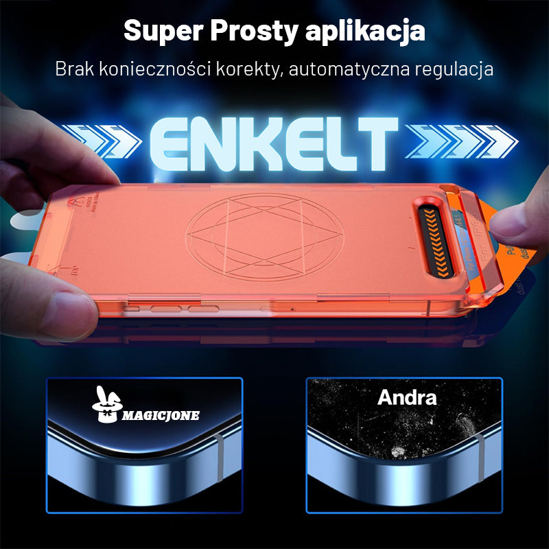 MAGIC JONE Niewidoczna osłona ekranu iPhone'a Ⅲ – bez kurzu i pęcherzyków powietrza