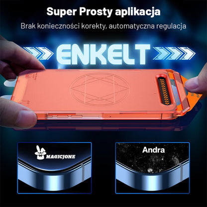 MAGIC JONE Niewidoczna osłona ekranu iPhone'a Ⅲ – bez kurzu i pęcherzyków powietrza