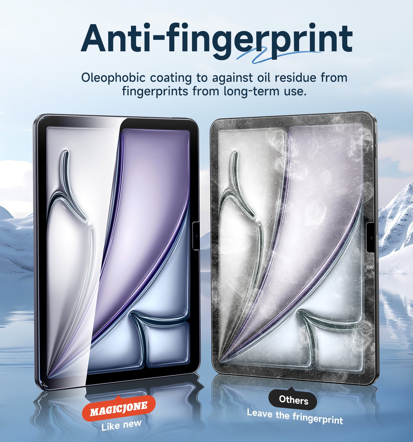 MAGIC JONE Screen Protector for iPad Tempered Glass Film Case Friendly & Apple Pencil Compatible