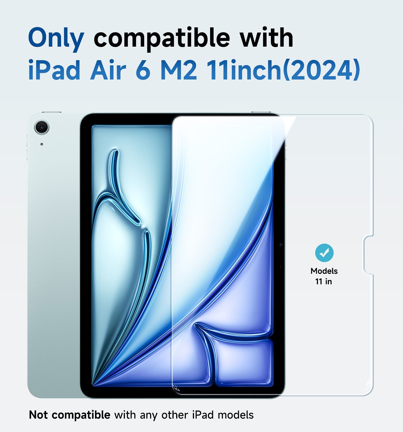 MAGIC JONE Screen Protector for iPad Tempered Glass Film Case Friendly & Apple Pencil Compatible