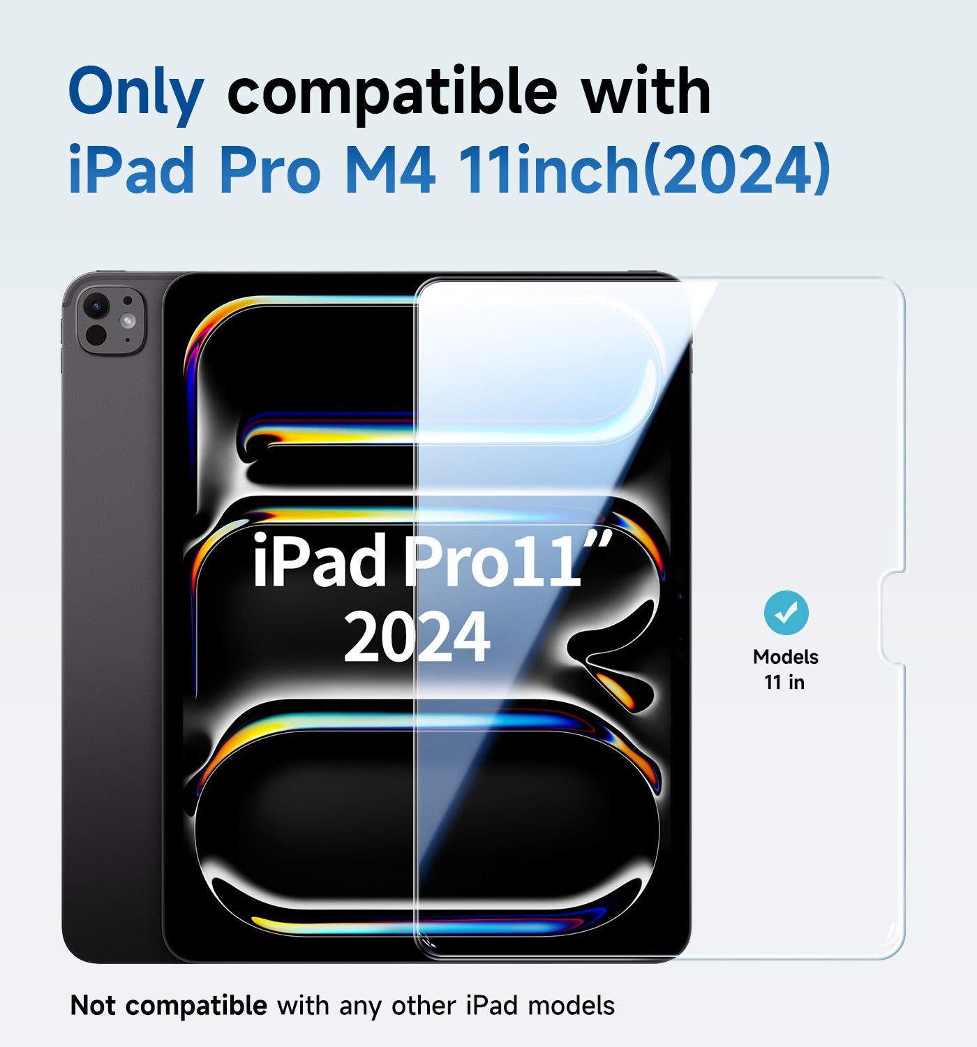 MAGIC JONE Screen Protector for iPad Tempered Glass Film Case Friendly & Apple Pencil Compatible