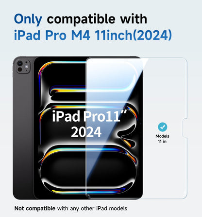 MAGIC JONE Screen Protector for iPad Tempered Glass Film Case Friendly & Apple Pencil Compatible